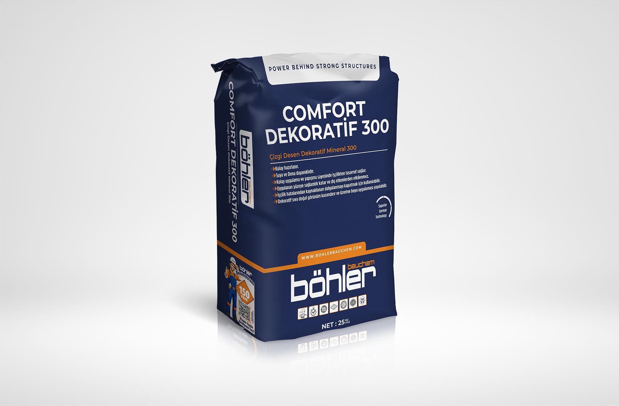 COMFORT DEKORATİF 300 Çizgi Desen Dekoratif Mineral 200